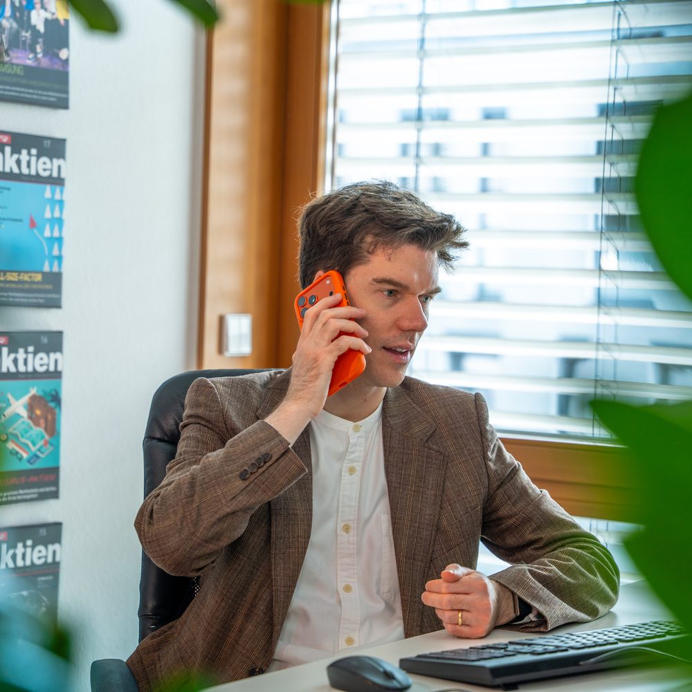 Sebastian J. Kuhnert at his desk